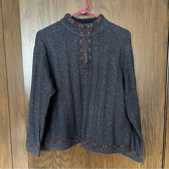 Woolrich Indigo Heather Wool Blend Sweater - Picture 1 of 8